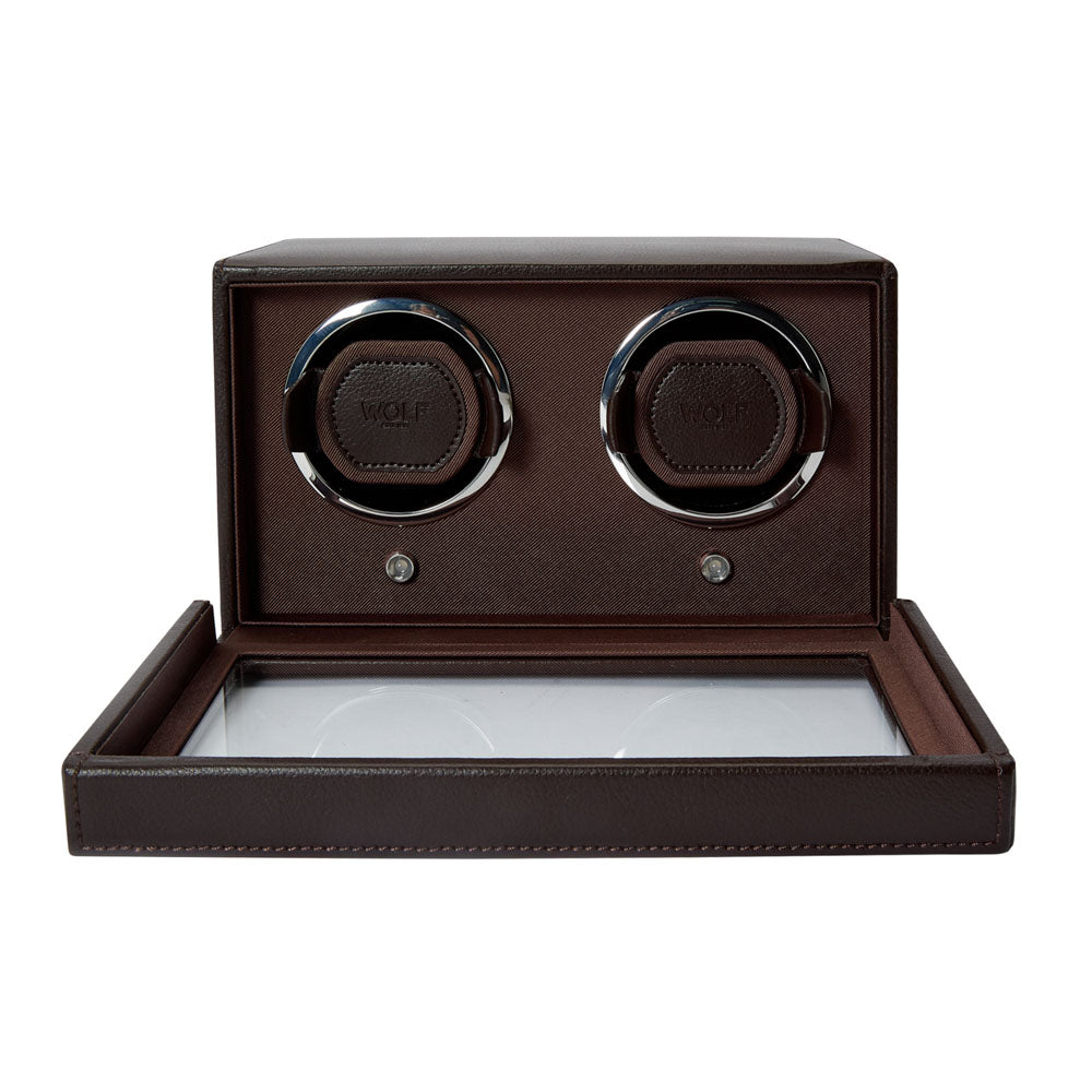 WOLF 1834 - Cub Double Watch Winder with Cover - Brown