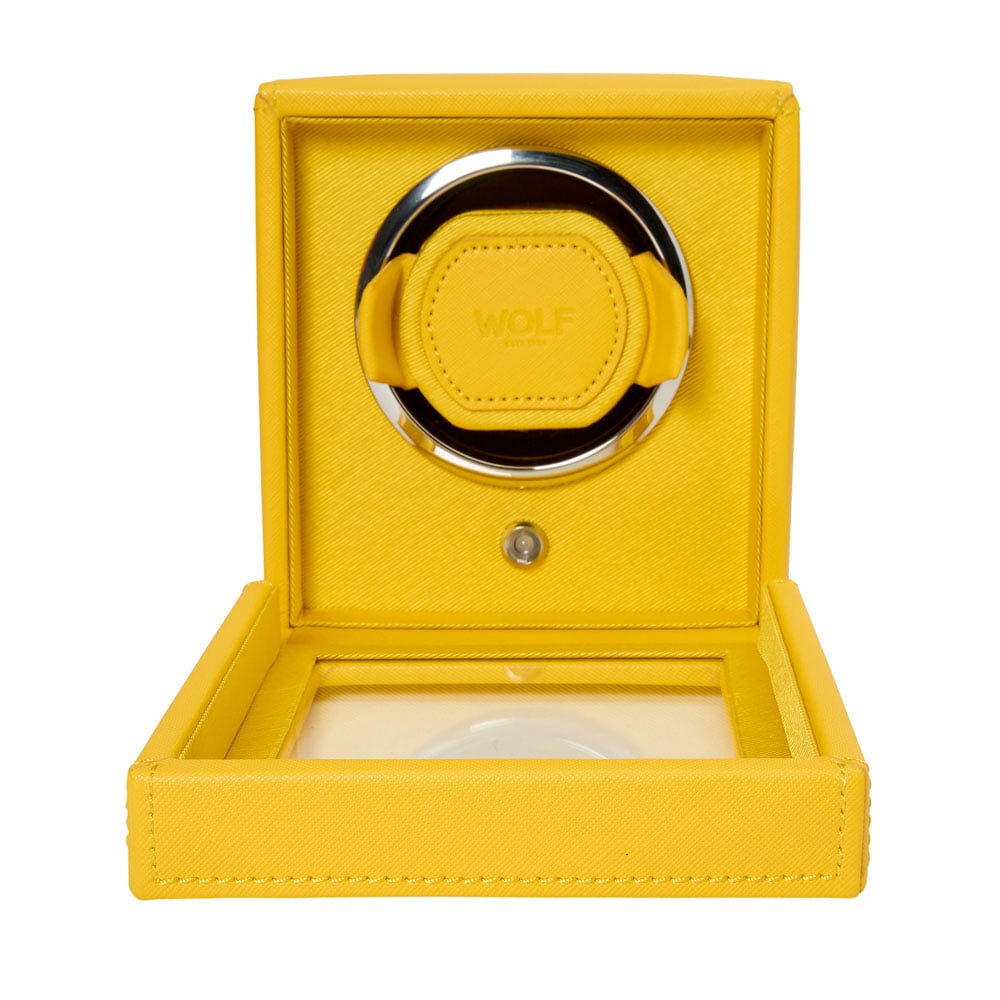 WOLF 1834 - Cub Single Watch Winder with Cover - Yellow