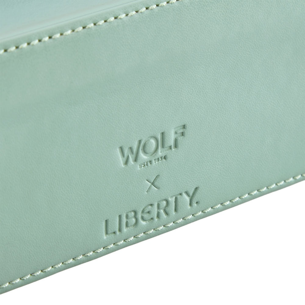 WOLF 1834 - WOLF X LIBERTY Julia Interior Print Medium Jewelry Zip Case - Sage Green