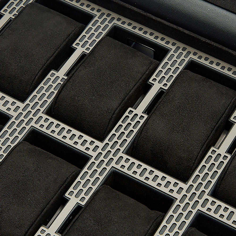 WOLF 1834 - Axis 10 Piece Watch Box with Drawer - Powder Coat
