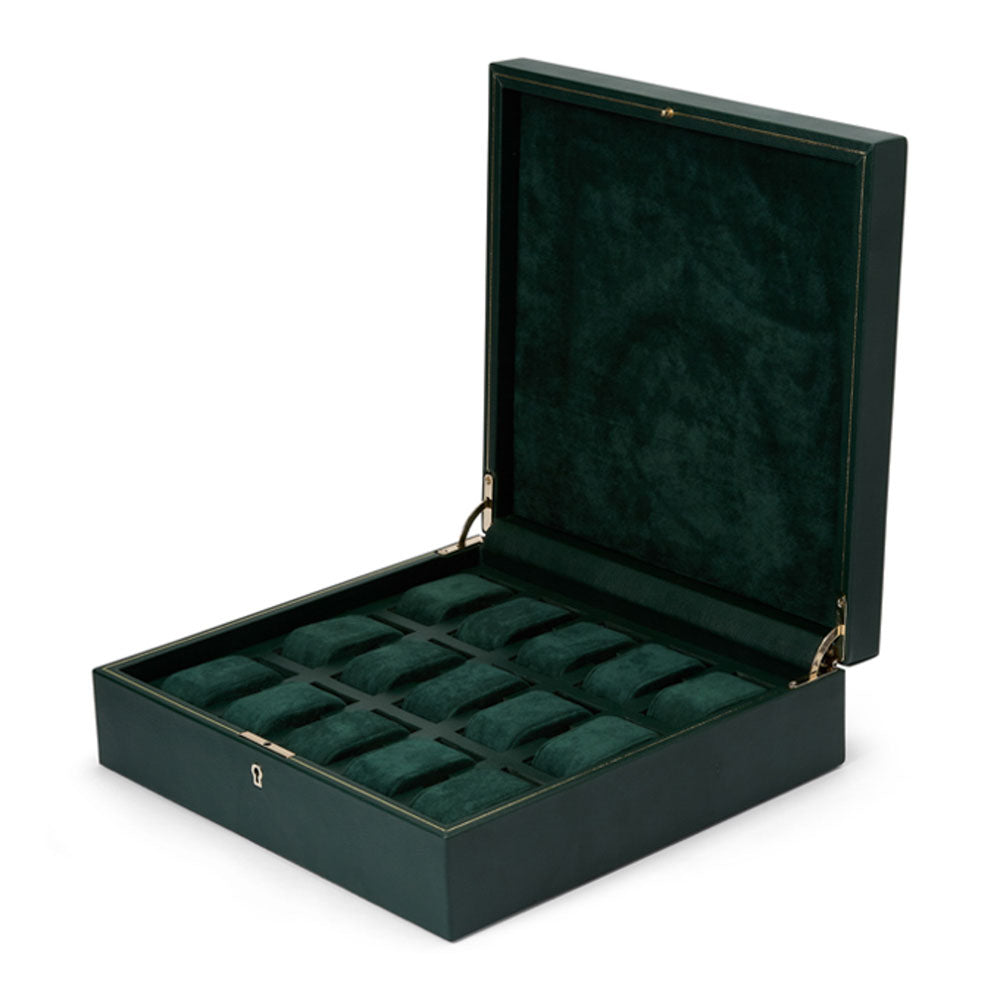 WOLF 1834 - British Racing 15 Piece Watch Box - Green