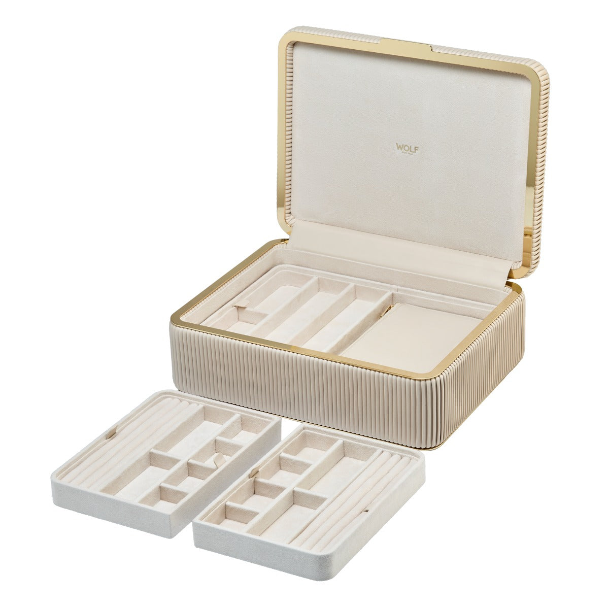 WOLF 1834 - Bella Large Jewelry Box - Bone