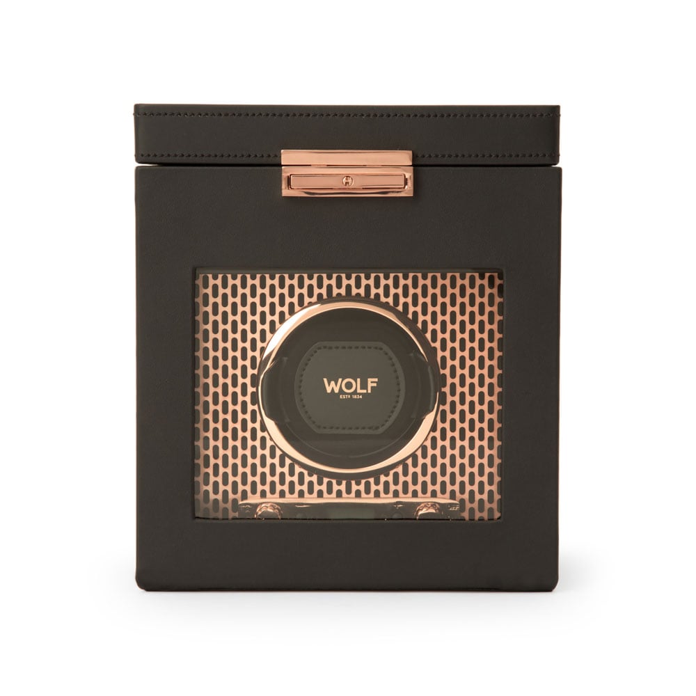WOLF 1834 - Axis Single Watch Winder With Storage - Copper