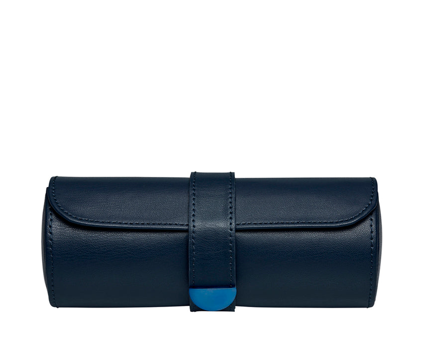 WOLF 1834 - Earth Triple Watch Roll - Midnight Blue