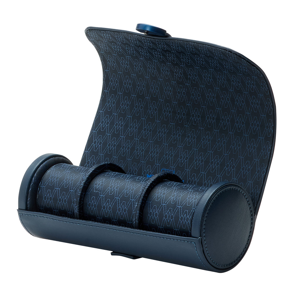 WOLF 1834 - Earth Triple Watch Roll - Midnight Blue
