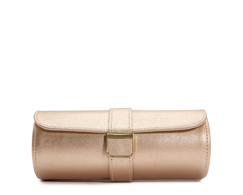 WOLF 1834 - Palermo Double Watch Roll with Jewelry Pouch - Rose Gold