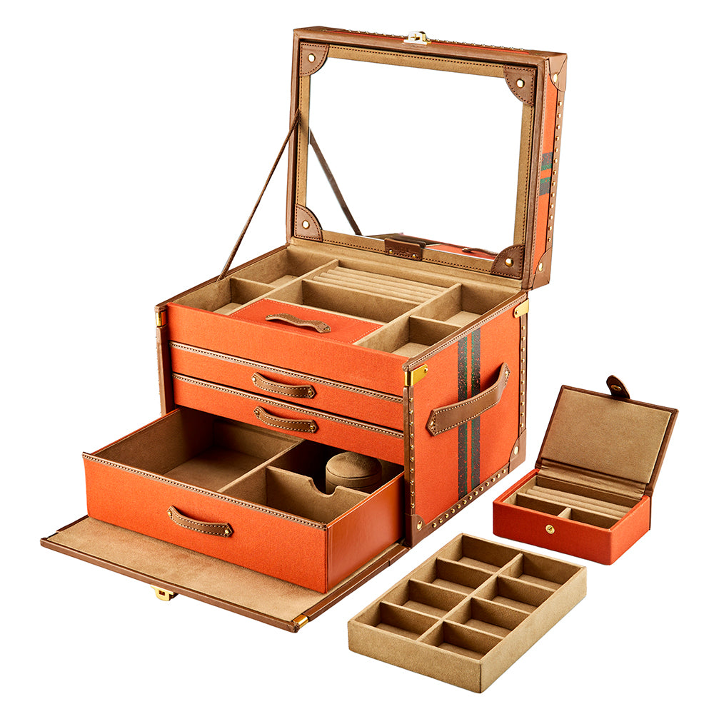 WOLF 1834 - Ida Trunk Jewellery Box - Orange