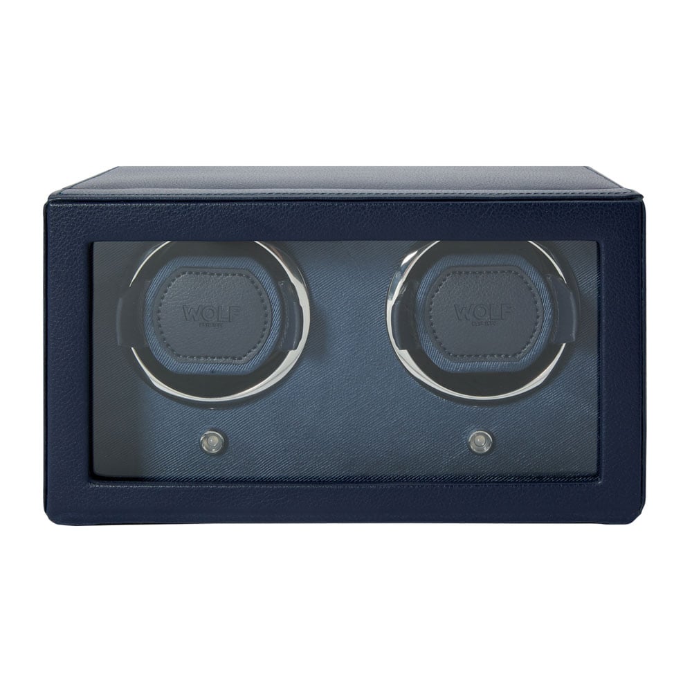 WOLF 1834 - Cub Double Watch Winder with Cover - Navy