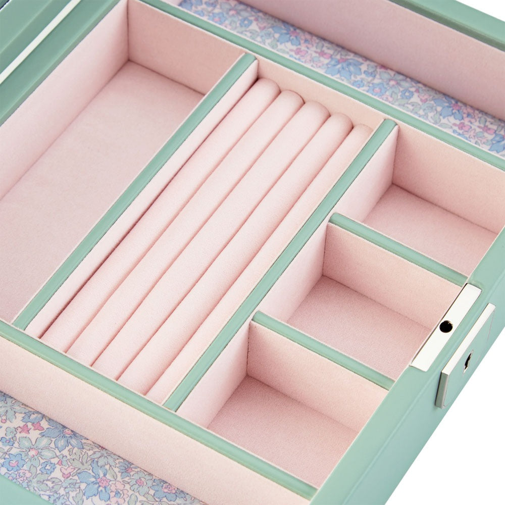 WOLF 1834 - WOLF X LIBERTY Julia Interior Print Medium Jewelry Box - Sage Green