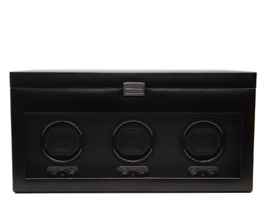 WOLF 1834 - Heritage Triple Winder with Storage - Black