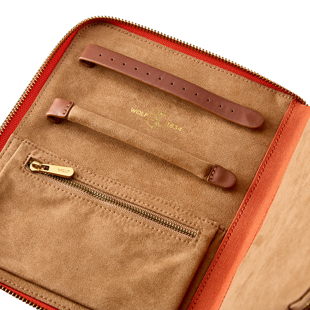 WOLF 1834 - Ida Travel Zip Jewelry Portfolio - Orange