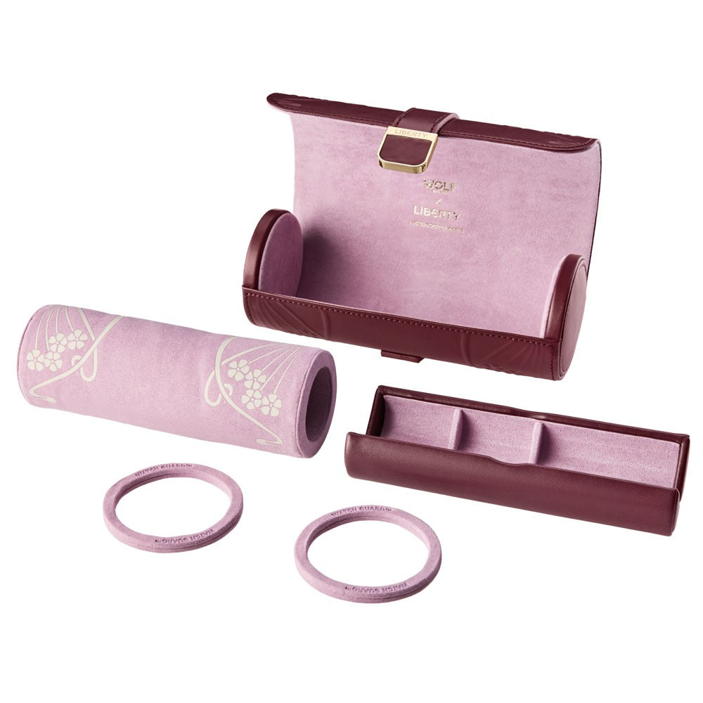 WOLF 1834 - WOLF X LIBERTY Ianthe Triple Watch Roll - Burgundy