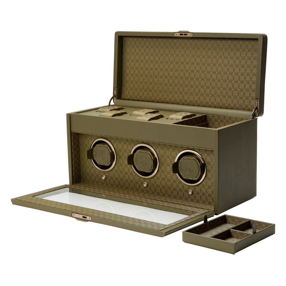 WOLF 1834 - Earth Triple Watch Winder - Olive
