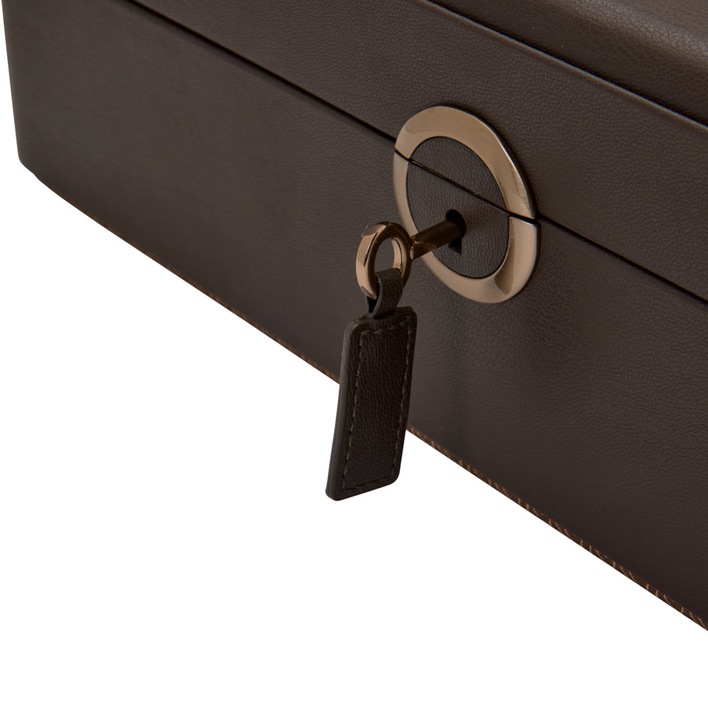 WOLF 1834 - Earth 5 Piece Watch Box with Storage - Coffee