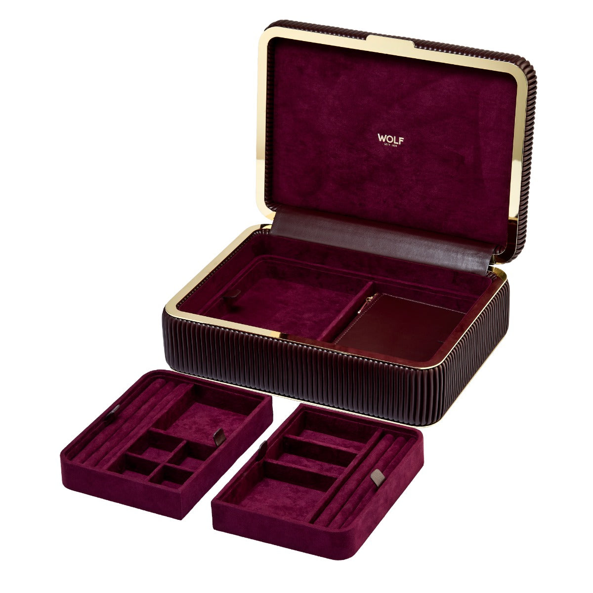 WOLF 1834 - Bella Medium Jewellery Box - Bordeaux
