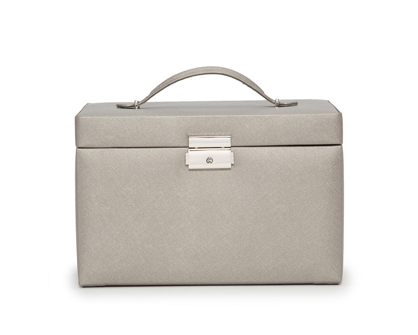 WOLF 1834 - Heritage Small Jewelry Box - Pewter Saffiano