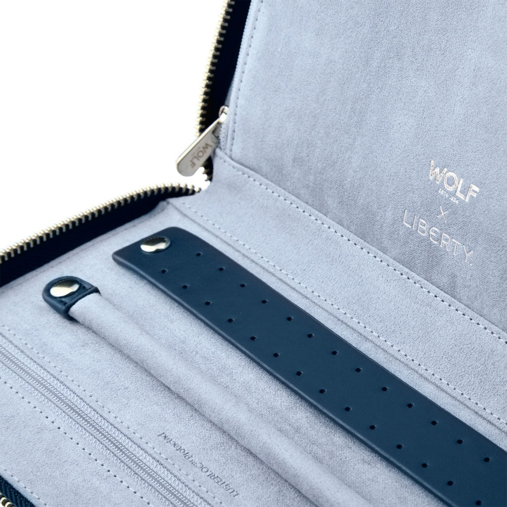 WOLF 1834 - WOLF X LIBERTY All Over Ianthe Travel Jewelry Portfolio - Navy