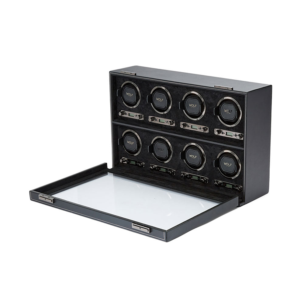WOLF 1834 - British Racing 8 Piece Watch Winder - Black