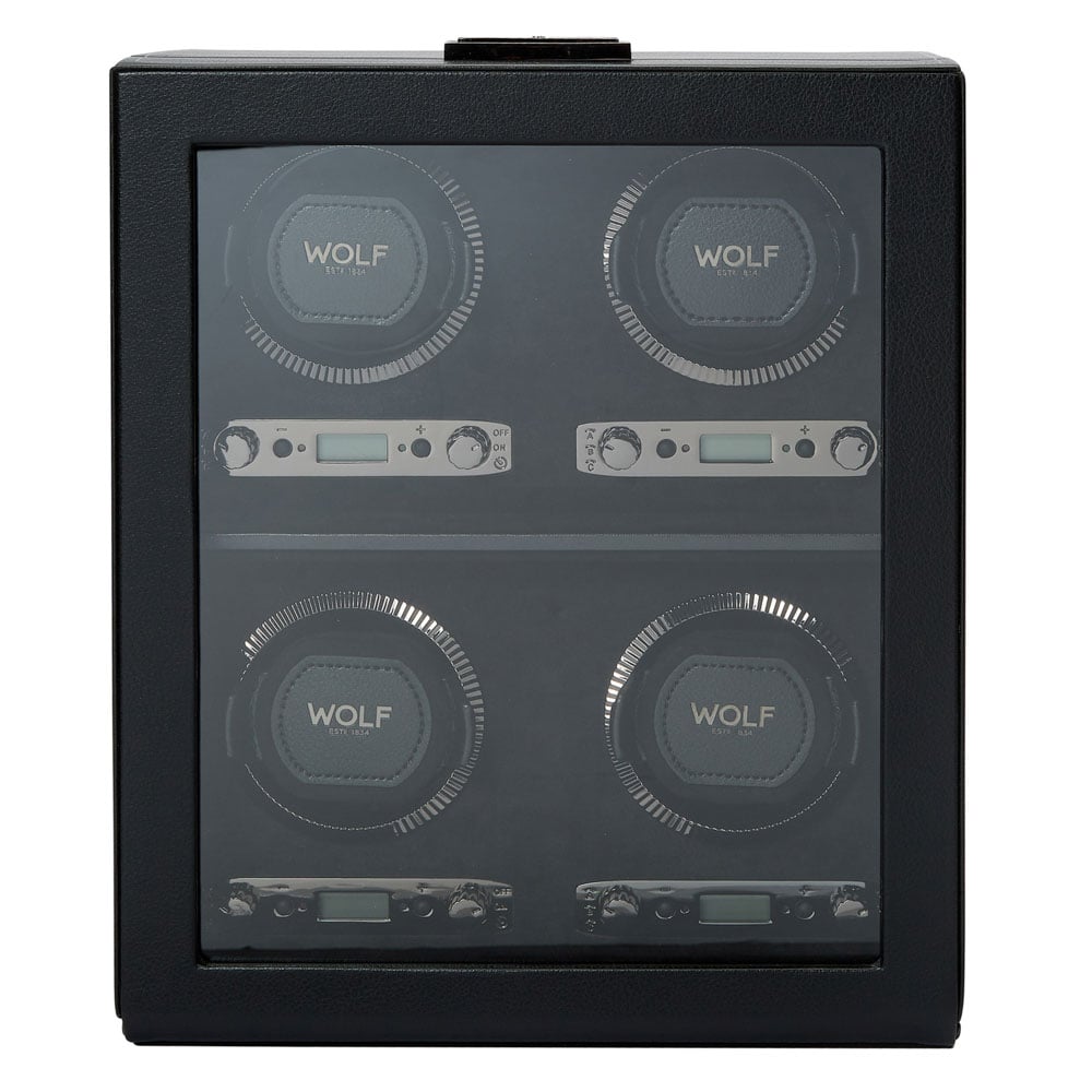 WOLF 1834 - British Racing 4 Piece Watch Winder - Black