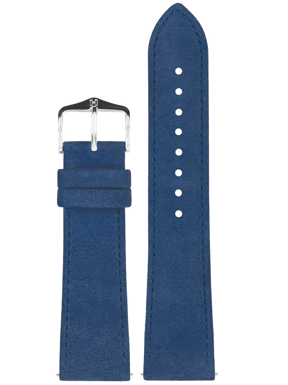 Hirsch - OSIRIS Calfskin Watch Bracelet with Nubuck Texture 034 33 - Navy