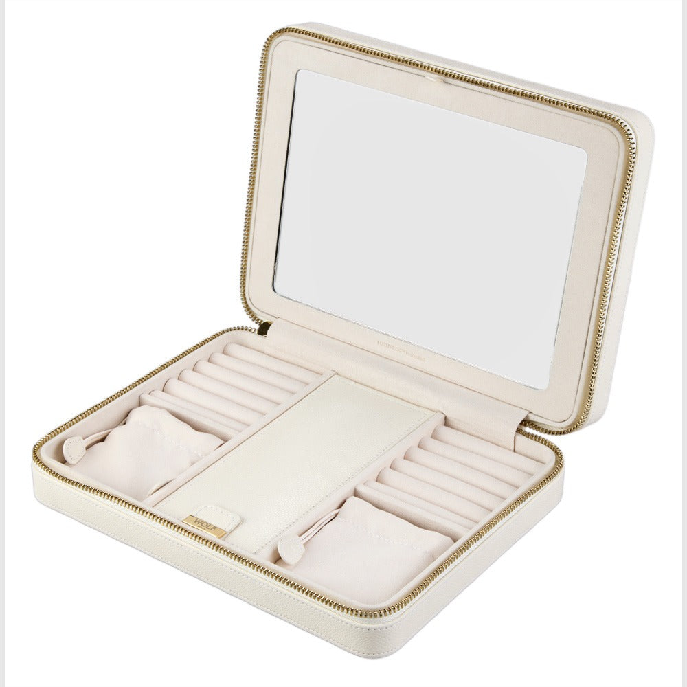 WOLF 1834 Lauren Large Zip Case - Ivory - view 2