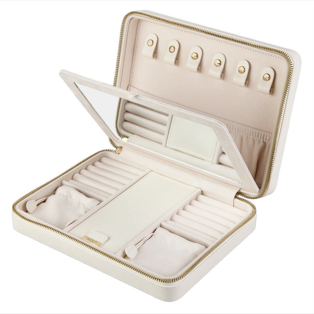 WOLF 1834 Lauren Large Zip Case - Ivory - view 5