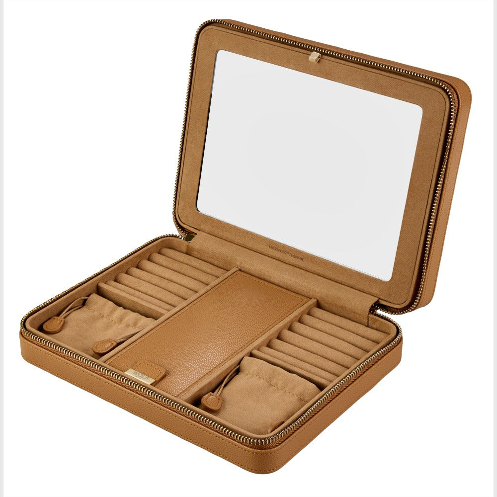 WOLF 1834 Lauren Large Zip Case - Caramel - view 3