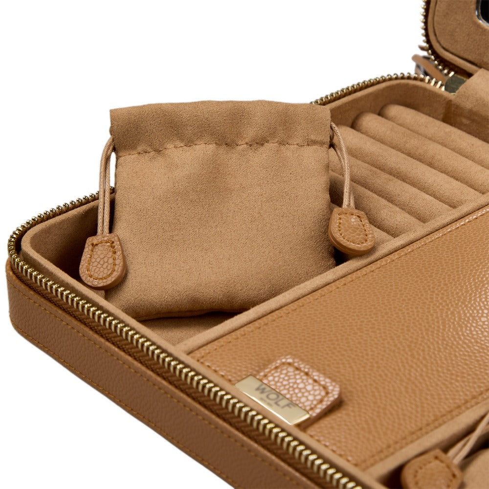 WOLF 1834 Lauren Large Zip Case - Caramel - view 4