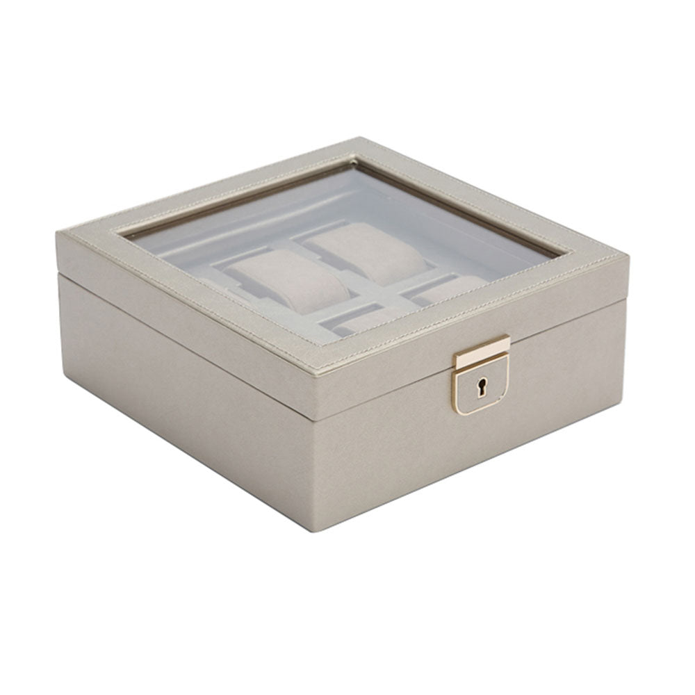 WOLF 1834 Palermo 6 Piece Watch Box - Pewter - view 3