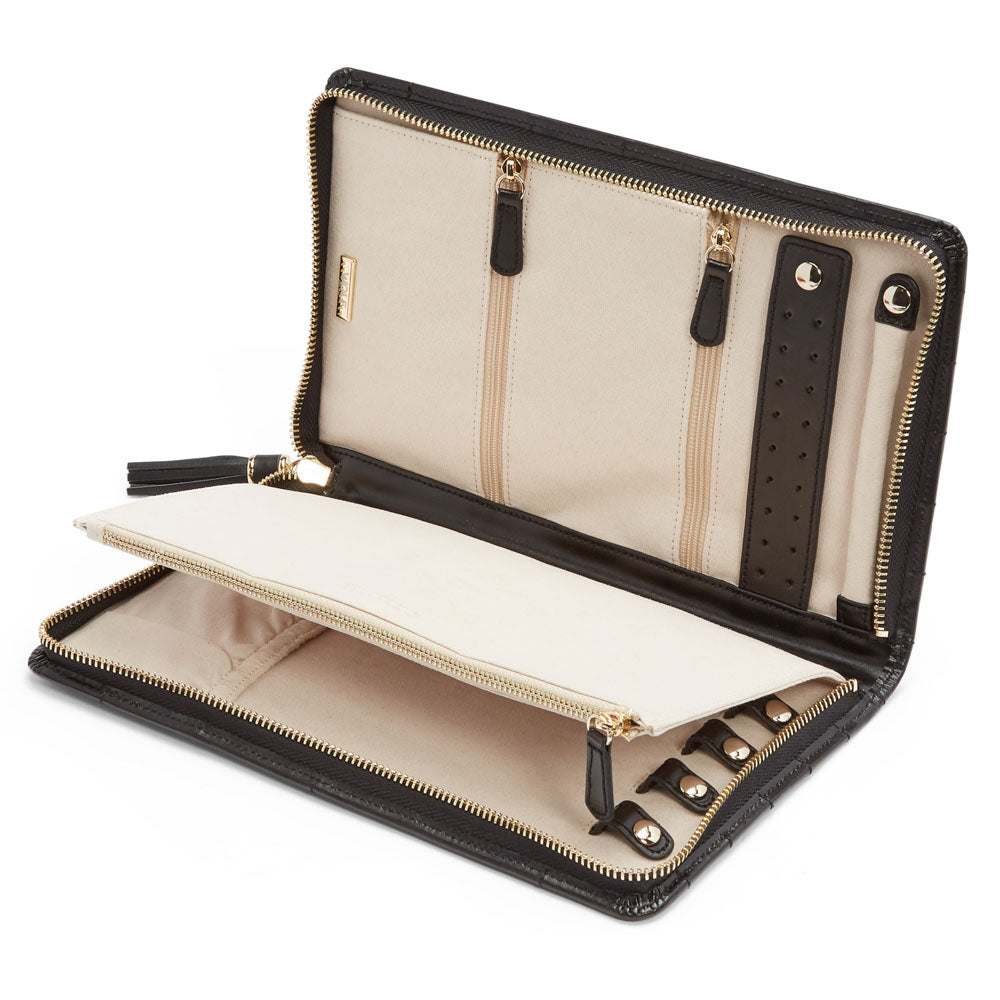 WOLF 1834 Caroline Large Jewelry Portfolio - Black - view 3
