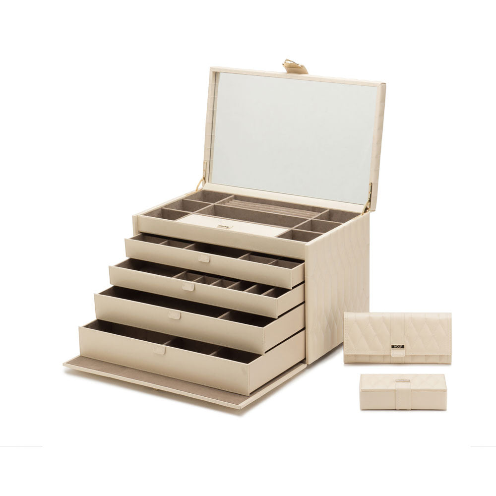 WOLF 1834 Caroline Extra Large Jewelry Case - Ivory - view 4