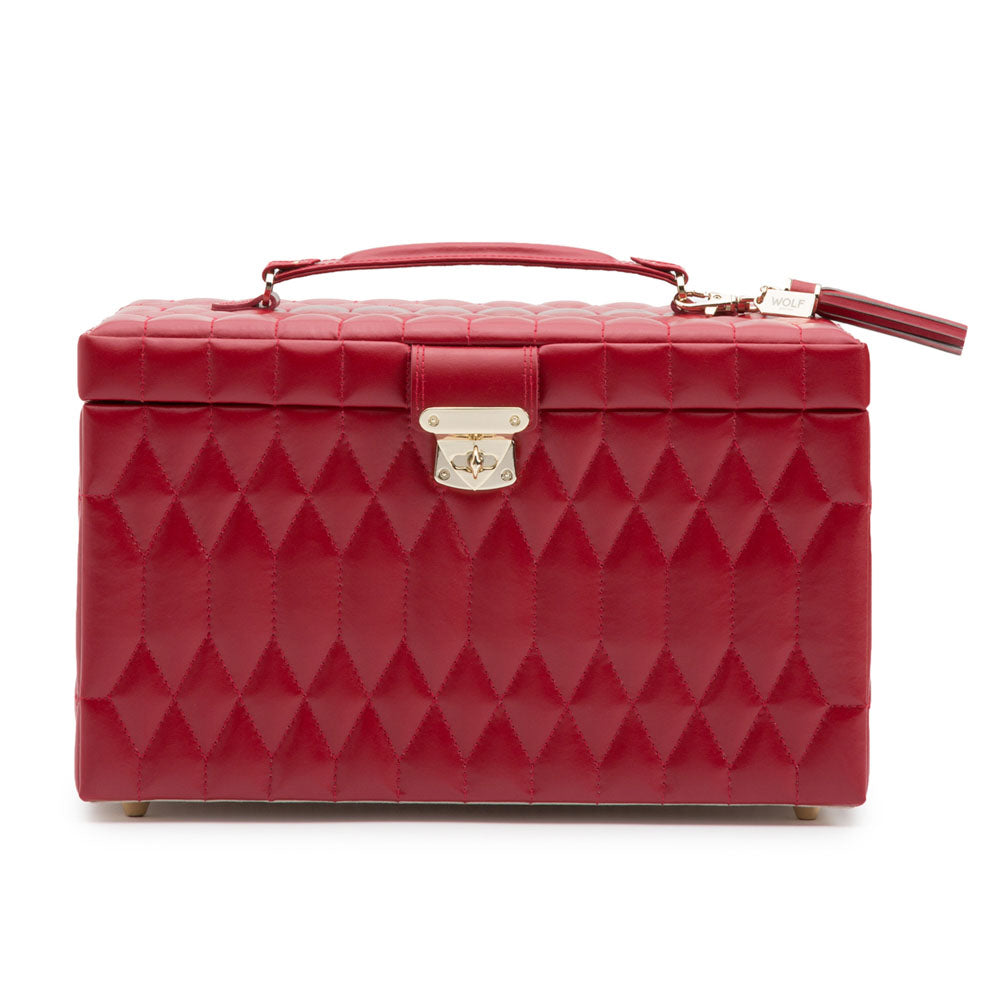 WOLF 1834 Caroline Large Jewelry Case - Red