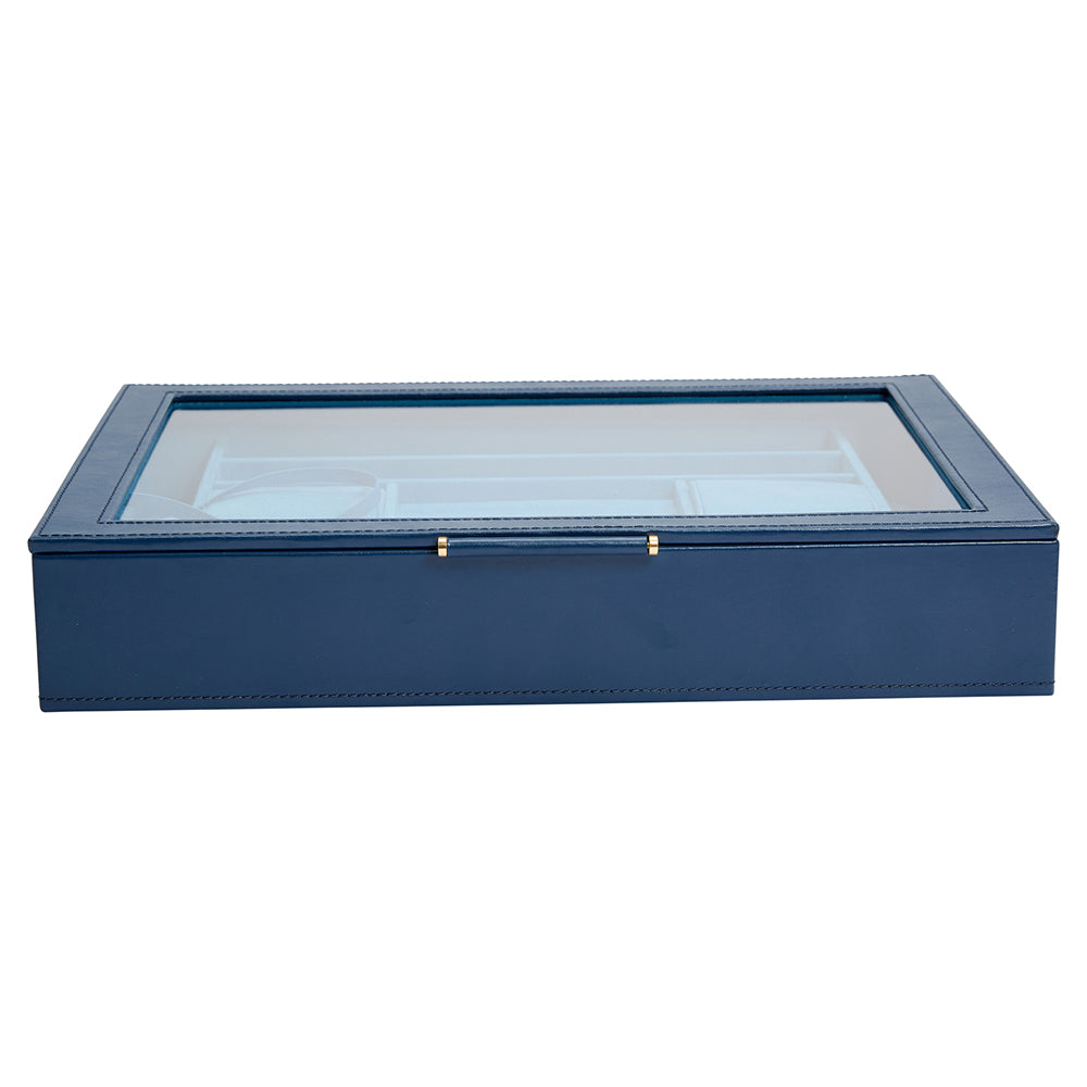 WOLF 1834 Sophia Jewelry Box with Window - Indigo