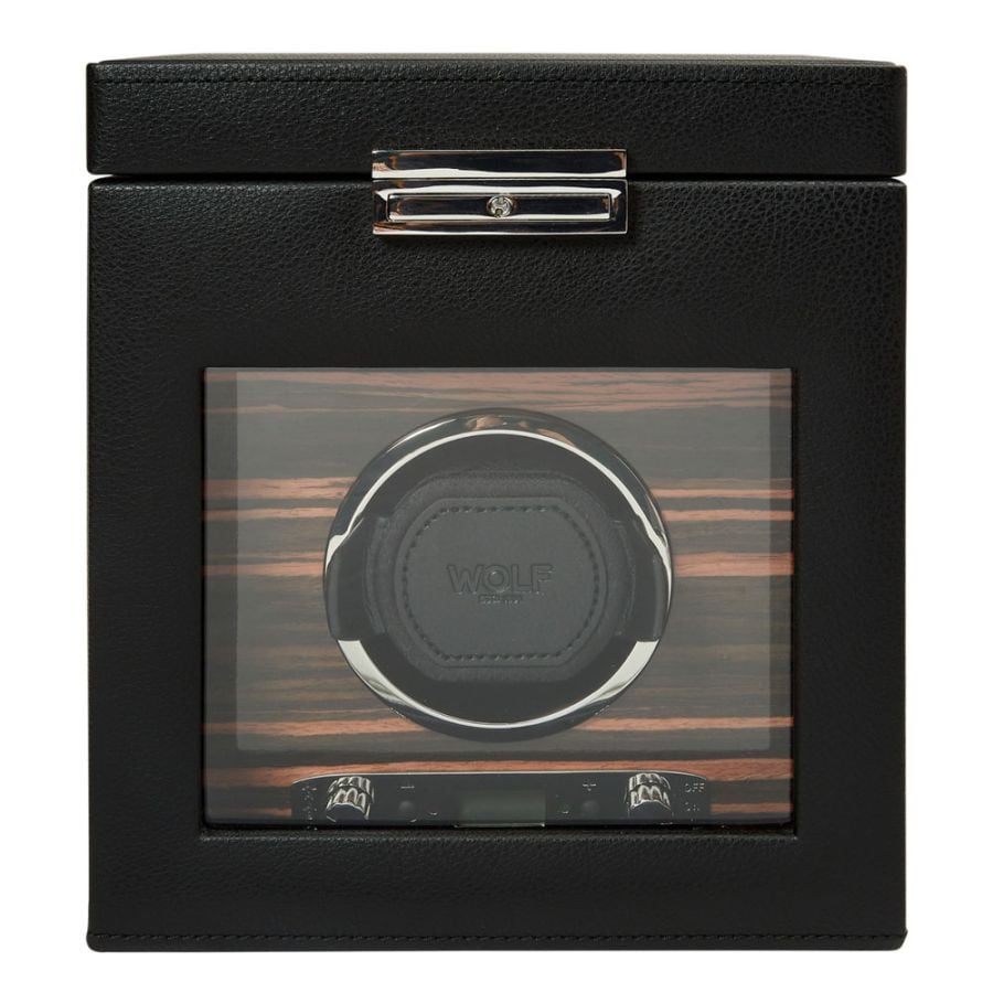 WOLF Roadster Single Watch Winder with Storage