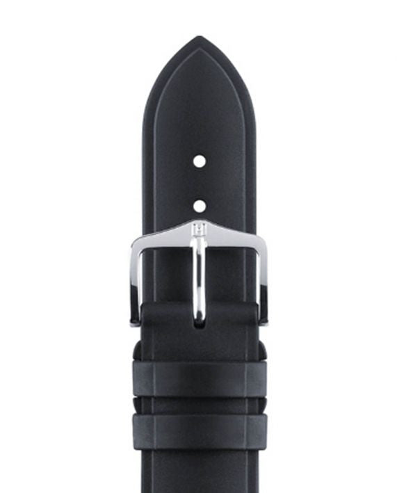 Hirsch - URBANE Premium Caoutchouc Watchband 4044 88 - Black