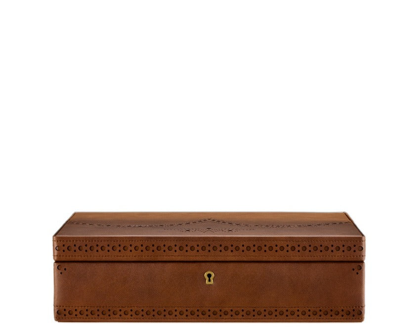 WOLF 1834 Brogue 10 Piece Watch Box - Burnished Brown - view 6