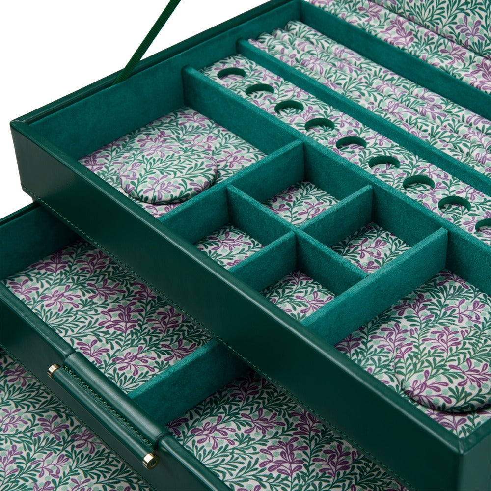WOLF 1834 WOLF x Fiona Howard Sophia Jewelry Box with Drawers - Forest Green Fruit Botanical - view 3