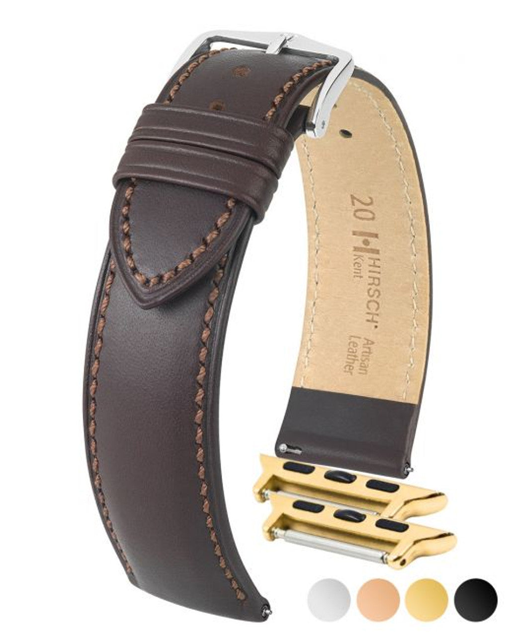 HIRSCH KENT Artisan Leather Watch Strap 010 02 - Brown