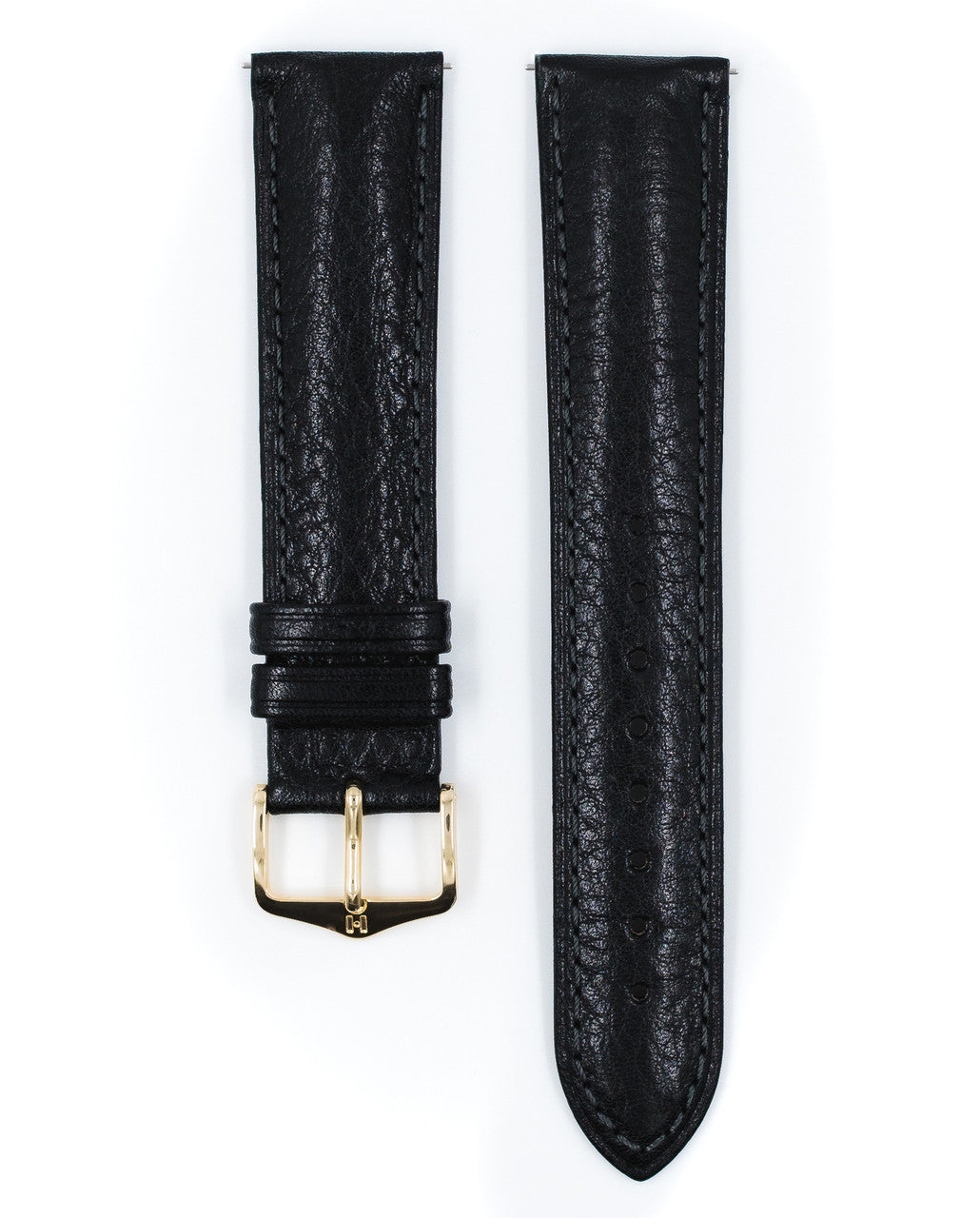Hirsch CAMELGRAIN Pro Skin Watch Strap - Black - view 3