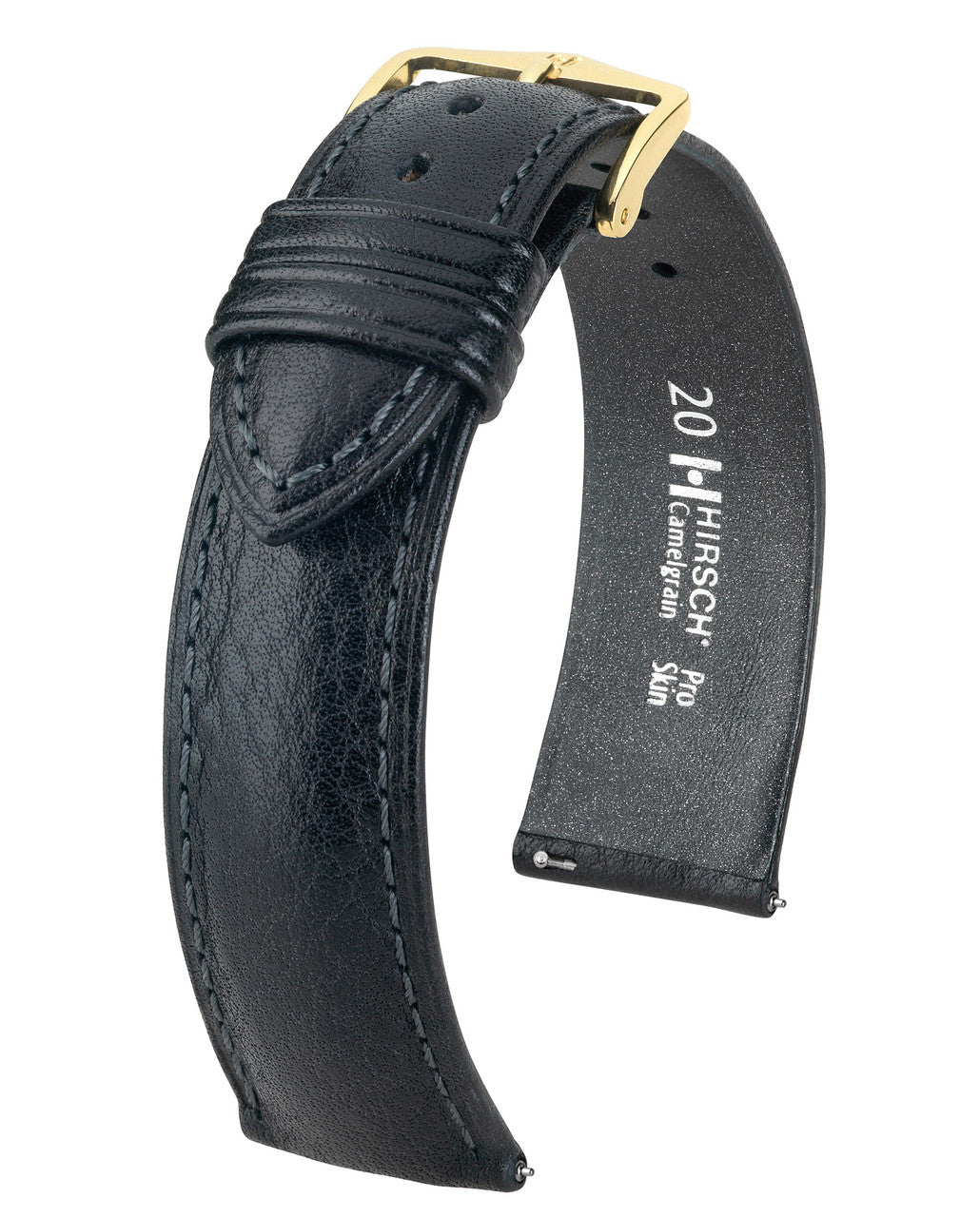 HIRSCH CAMELGRAIN Pro Skin Watch Strap 010 09 - Black