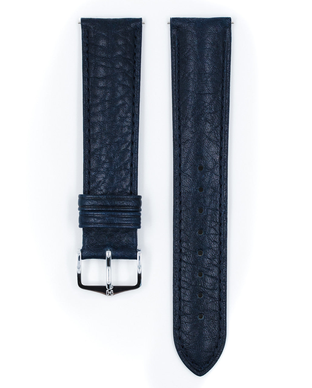 Hirsch CAMELGRAIN Pro Skin Watch Strap - Blue - view 3