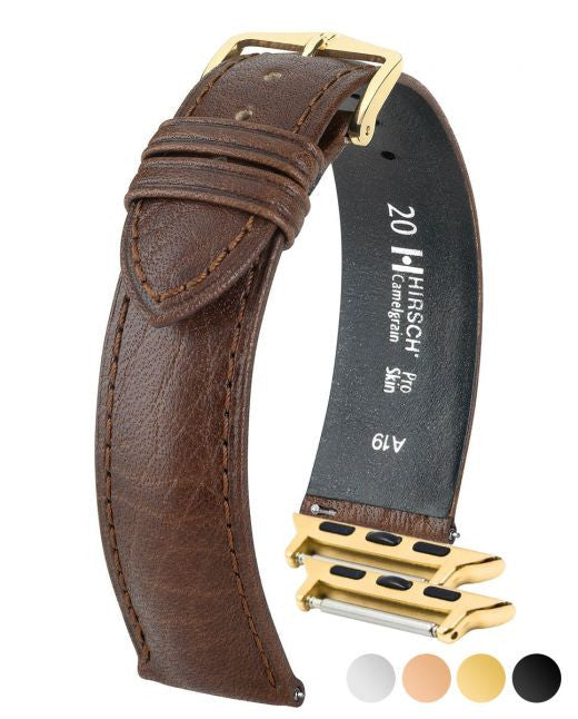 Hirsch CAMELGRAIN Pro Skin Watch Strap - Brown - view 2