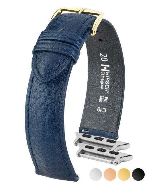 Hirsch CAMELGRAIN Pro Skin Watch Strap - Blue - view 2