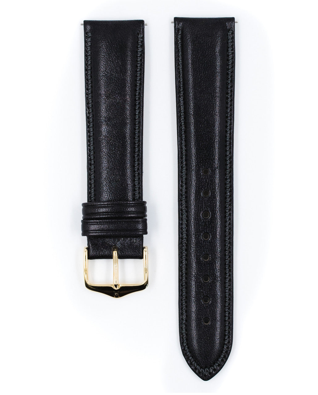 HIRSCH ASCOT English Calfskin Watch Strap 015 75 - Black