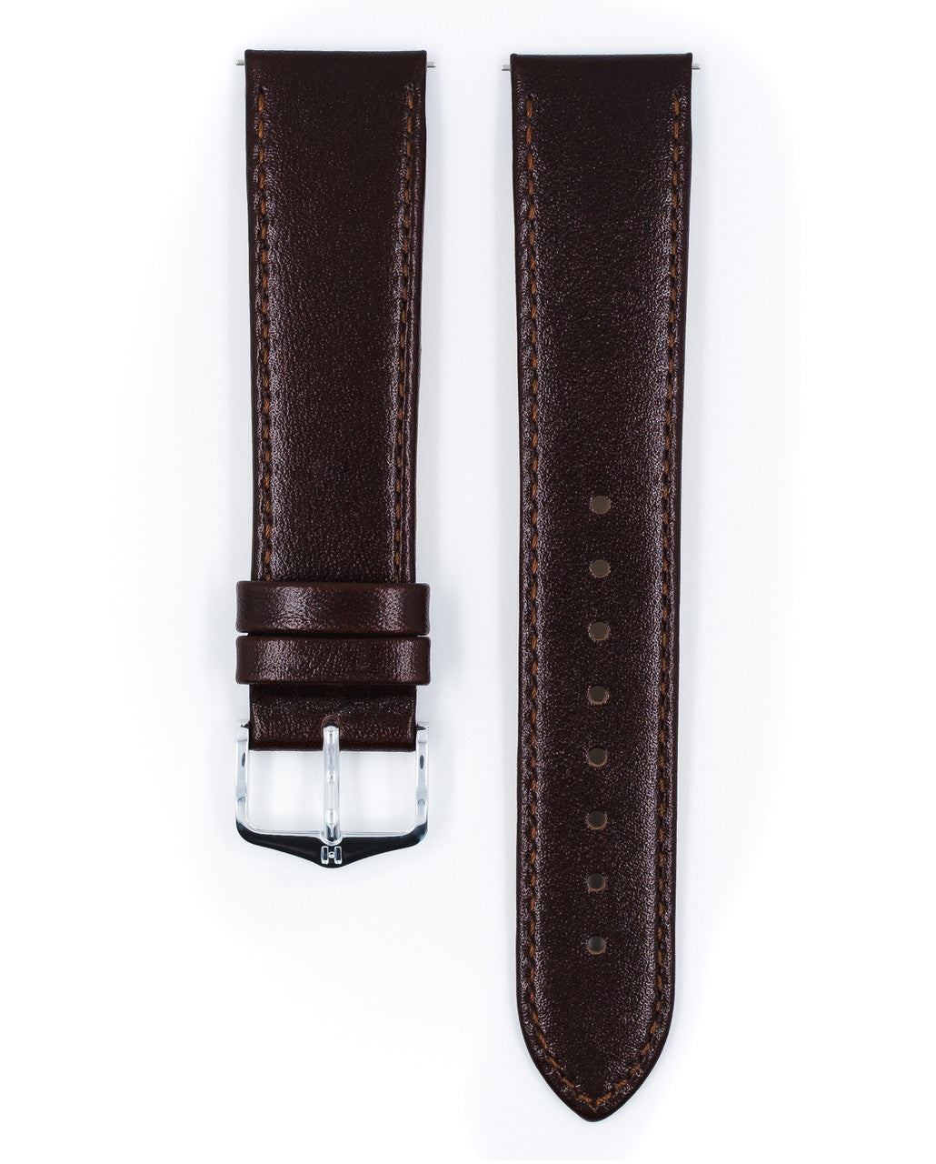 Hirsch OSIRIS Box Leather Watch Bracelet - Brown - view 2