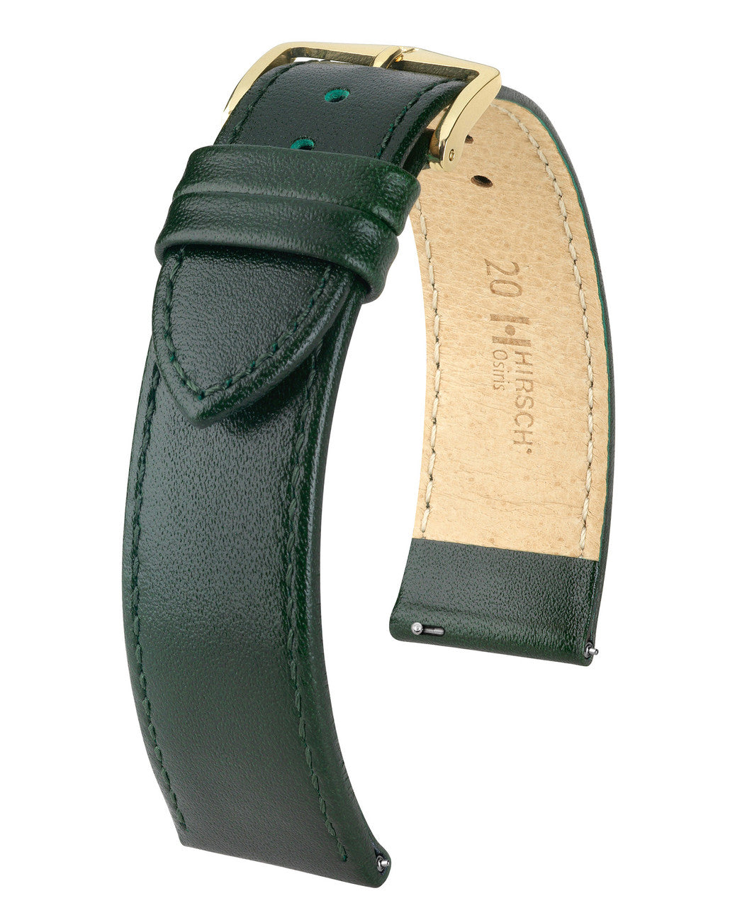 Hirsch OSIRIS Box Leather Watch Bracelet - Green