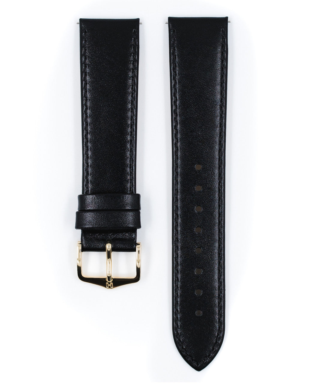 Hirsch OSIRIS Box Leather Watch Bracelet - Black - view 2