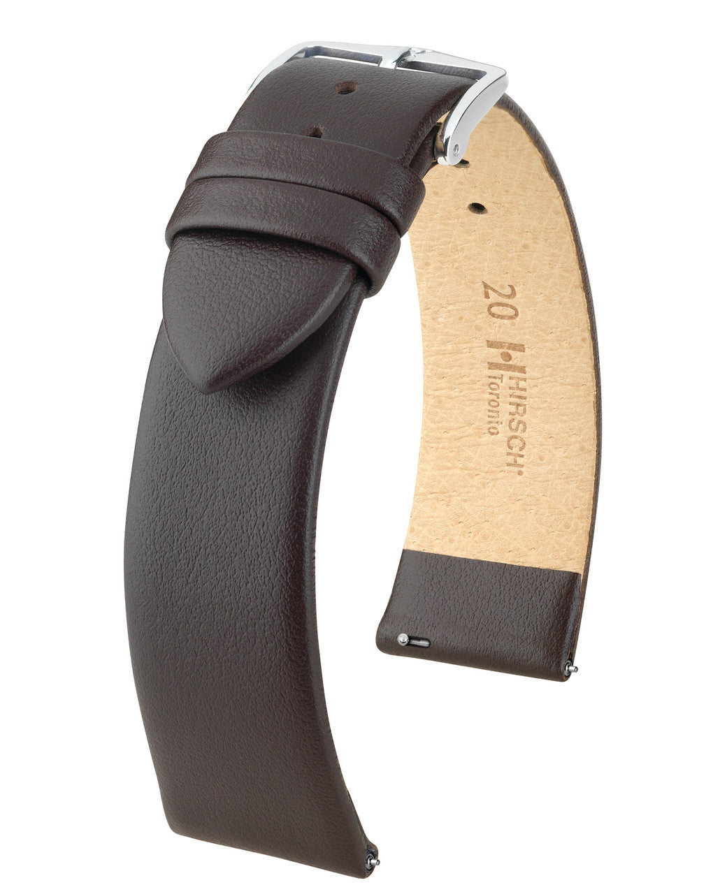 Hirsch TORONTO Classic Calfskin Italian Watchband - Brown - view 2