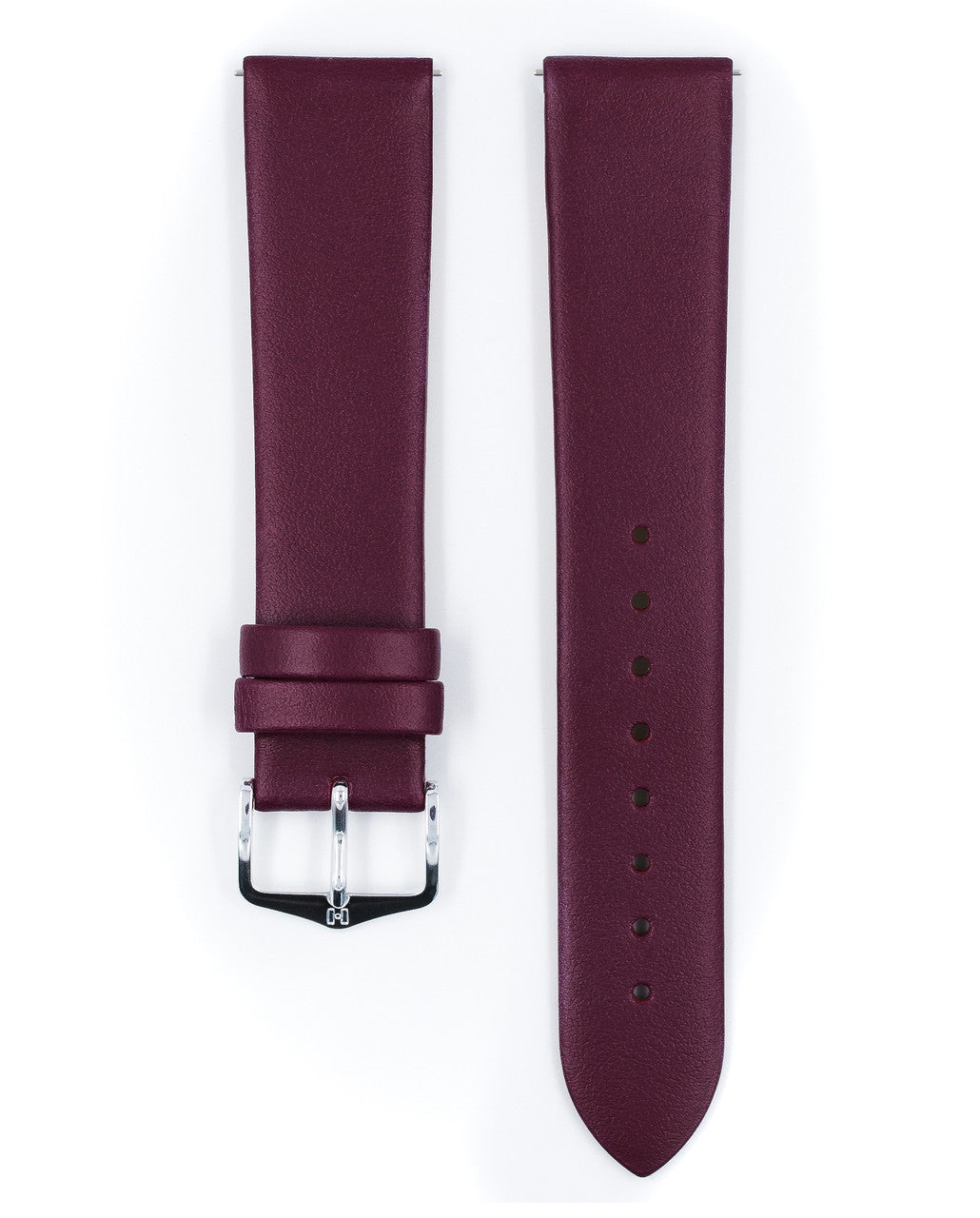 Hirsch TORONTO Classic Calfskin Italian Watchband - Burgundy - view 3
