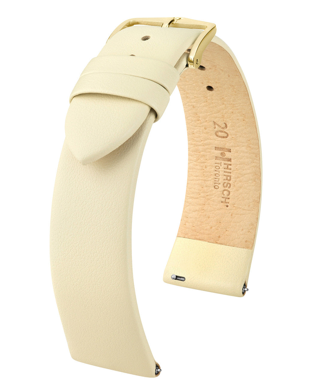 Hirsch TORONTO Classic Calfskin Italian Watchband - Beige